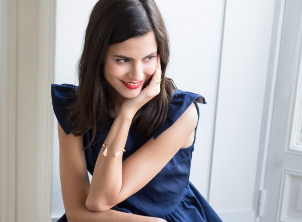 Alienor Blue Jean Ruffle Dress
