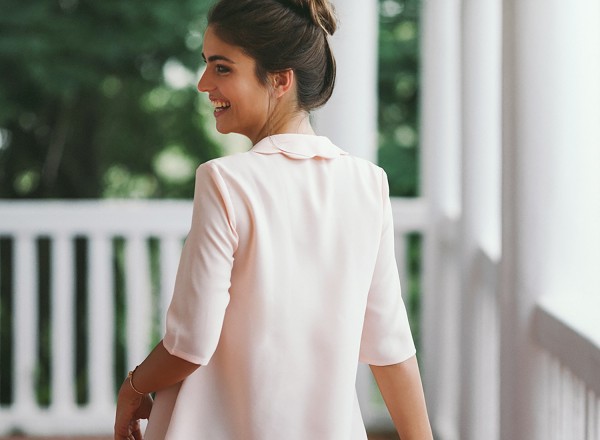 Blouse Coralie col festonnée 