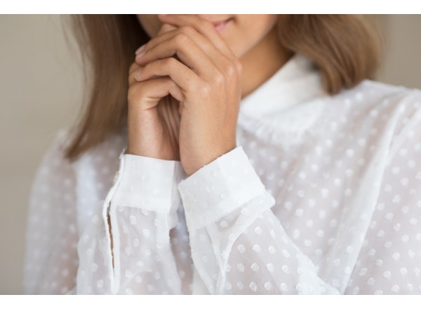Blouse Douce col claudine plumetis