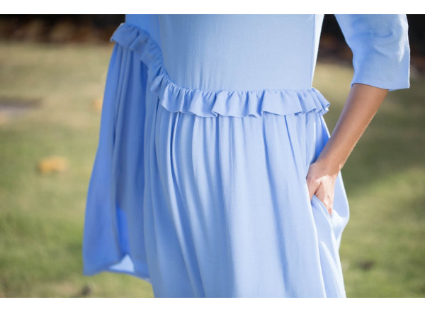 Robe Ernestine bleu pastel  