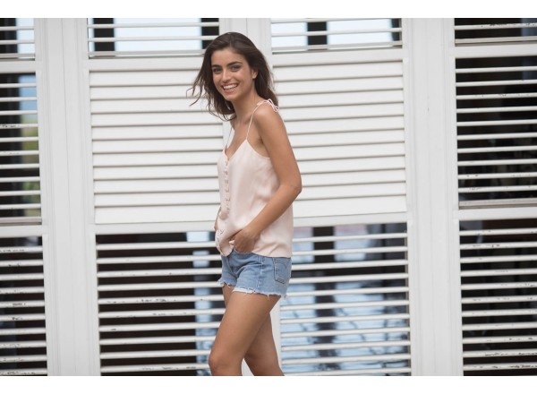 Top Colette rose poudré 