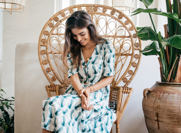 Robe Eloi imprimé palma 