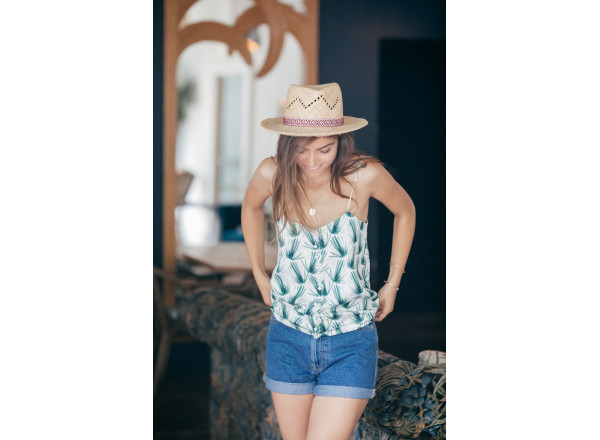 Colette palma print top