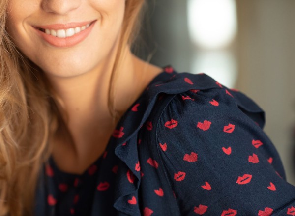 Victorienne printed dress