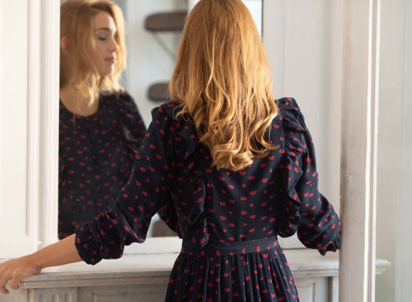 Victorienne printed dress