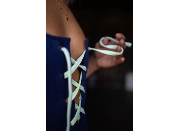 Maillot une pièce bleu marine FLORE 