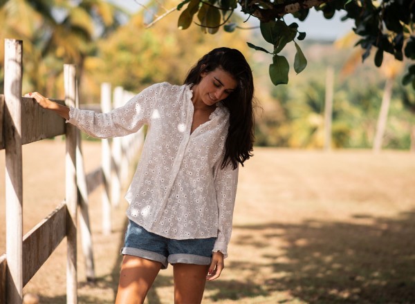 Blouse Daphnée blanche 