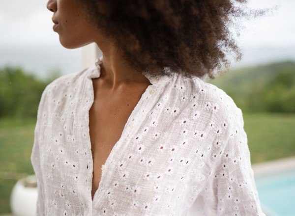 Blouse Daphnée blanche 