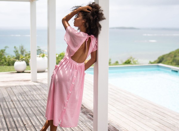 Robe Suzanne vichy rose 