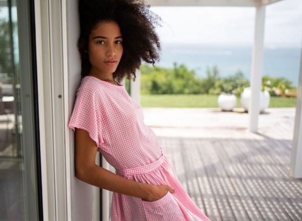 Robe Suzanne vichy rose 
