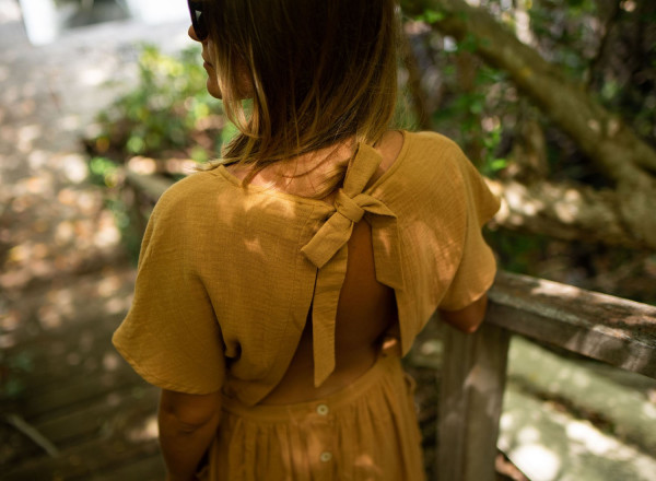 Robe suzanne camel 