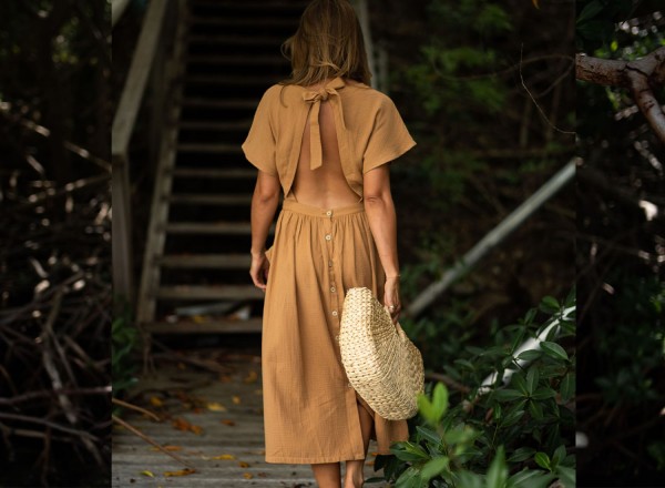 Robe suzanne camel 