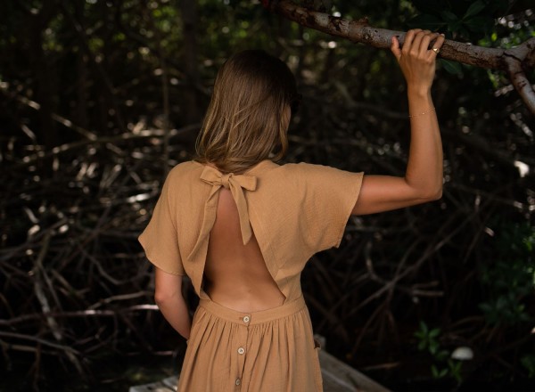 Robe suzanne camel 