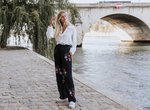 pantalon sasha à fleurs 