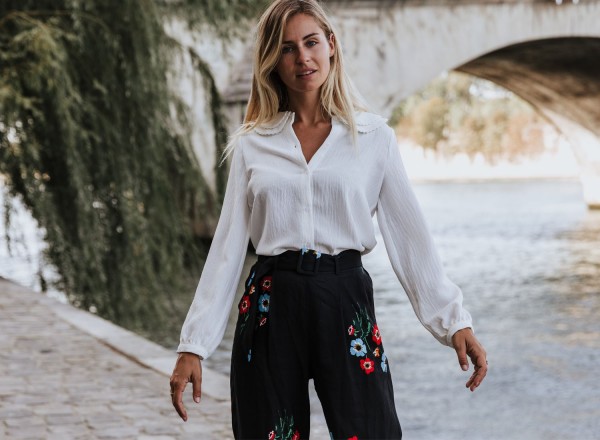 pantalon sasha à fleurs 