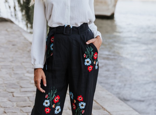 pantalon sasha à fleurs 