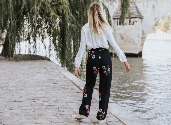 pantalon sasha à fleurs 