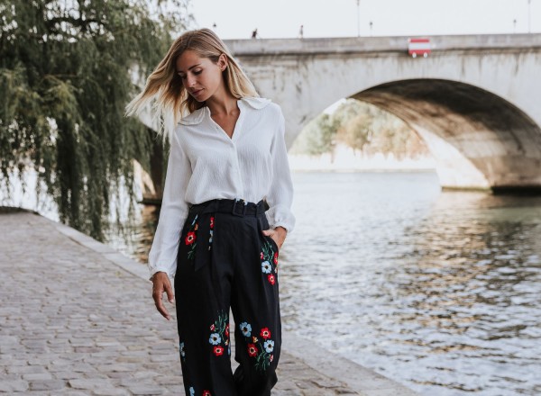pantalon sasha à fleurs 