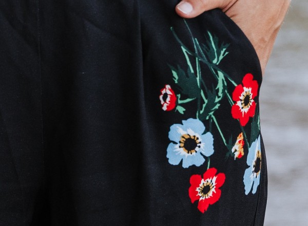 pantalon sasha à fleurs 