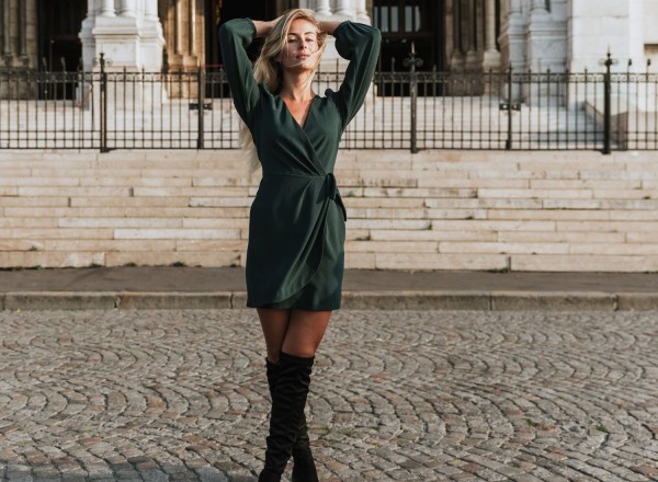 Robe Mazarine vert sapin 