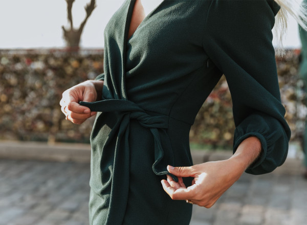 Robe Mazarine vert sapin 