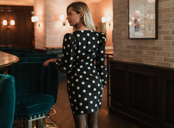  Mazarine with polka dots