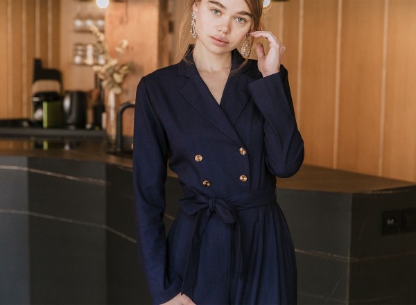 Combinaison saharienne bleu marine
