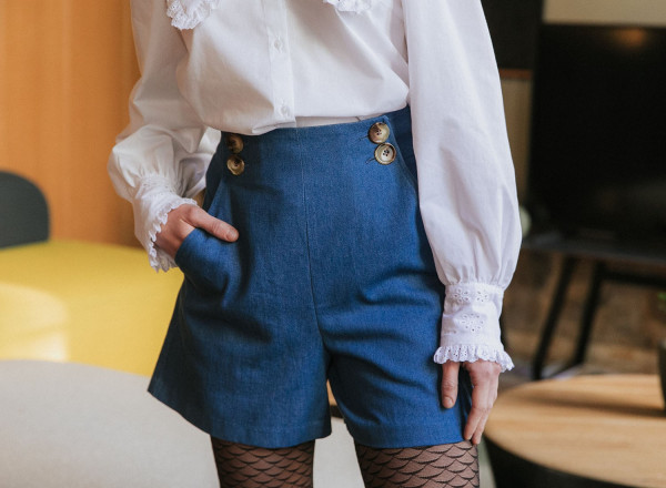 Gaspard denim shorts