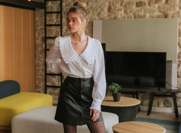 Jupe simili cuir Simone 