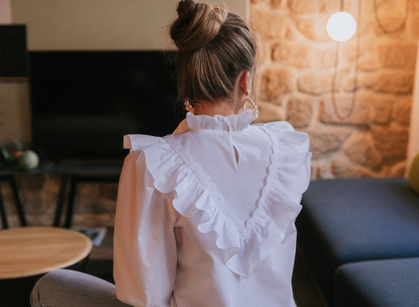 Blouse Emeline blanche  