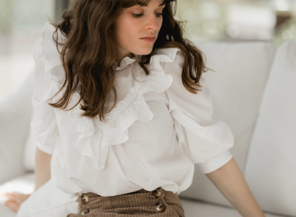 Blouse Emeline blanche  